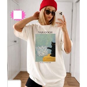 No Ice Van Gogh Cat Shirt